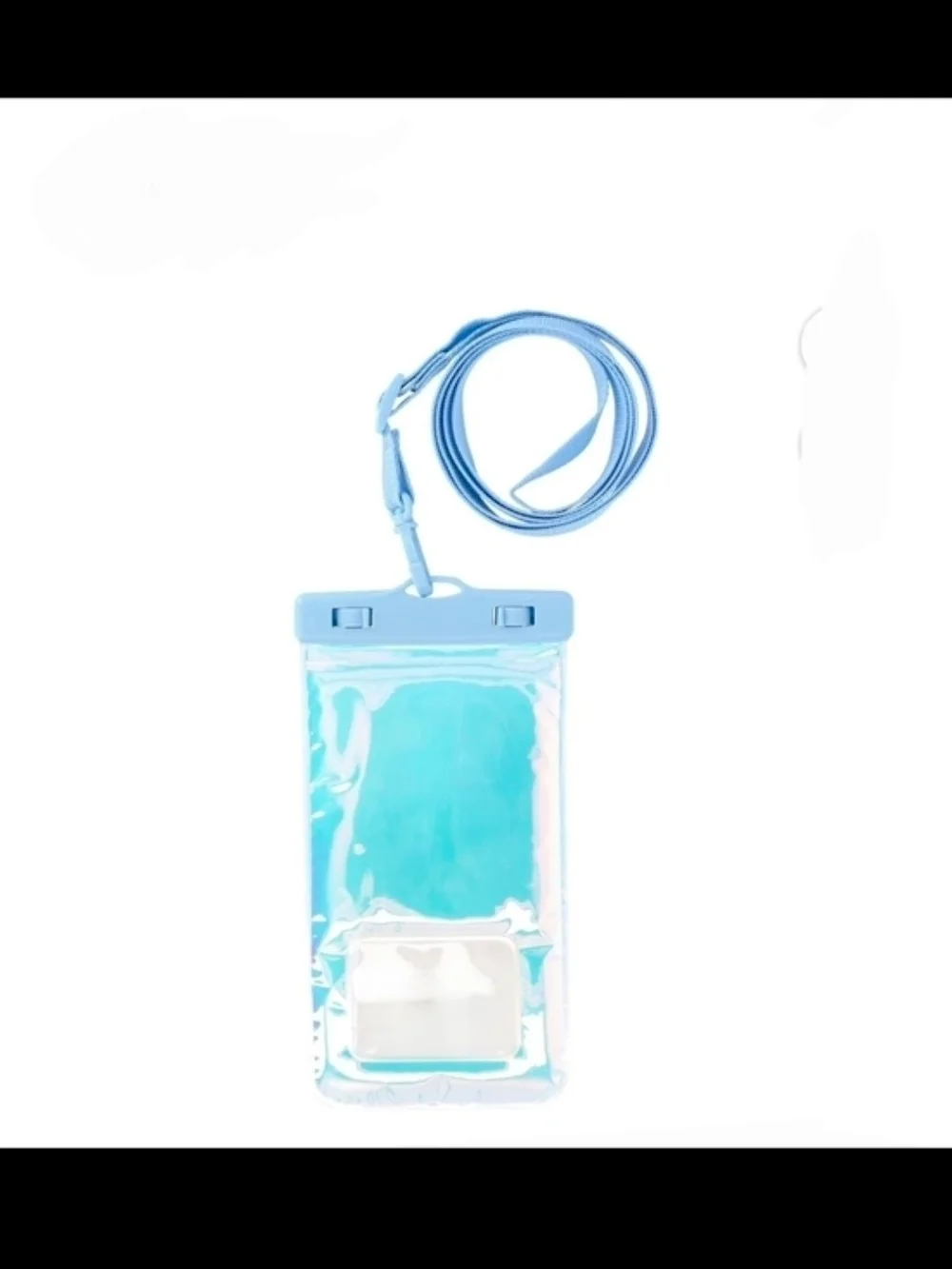 No Boundaries Holographic Waterproof Phone Pouch with Strap NWT